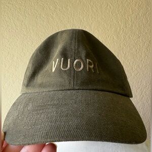 Vuori Signal Dad Hat in Olive Green/Brown